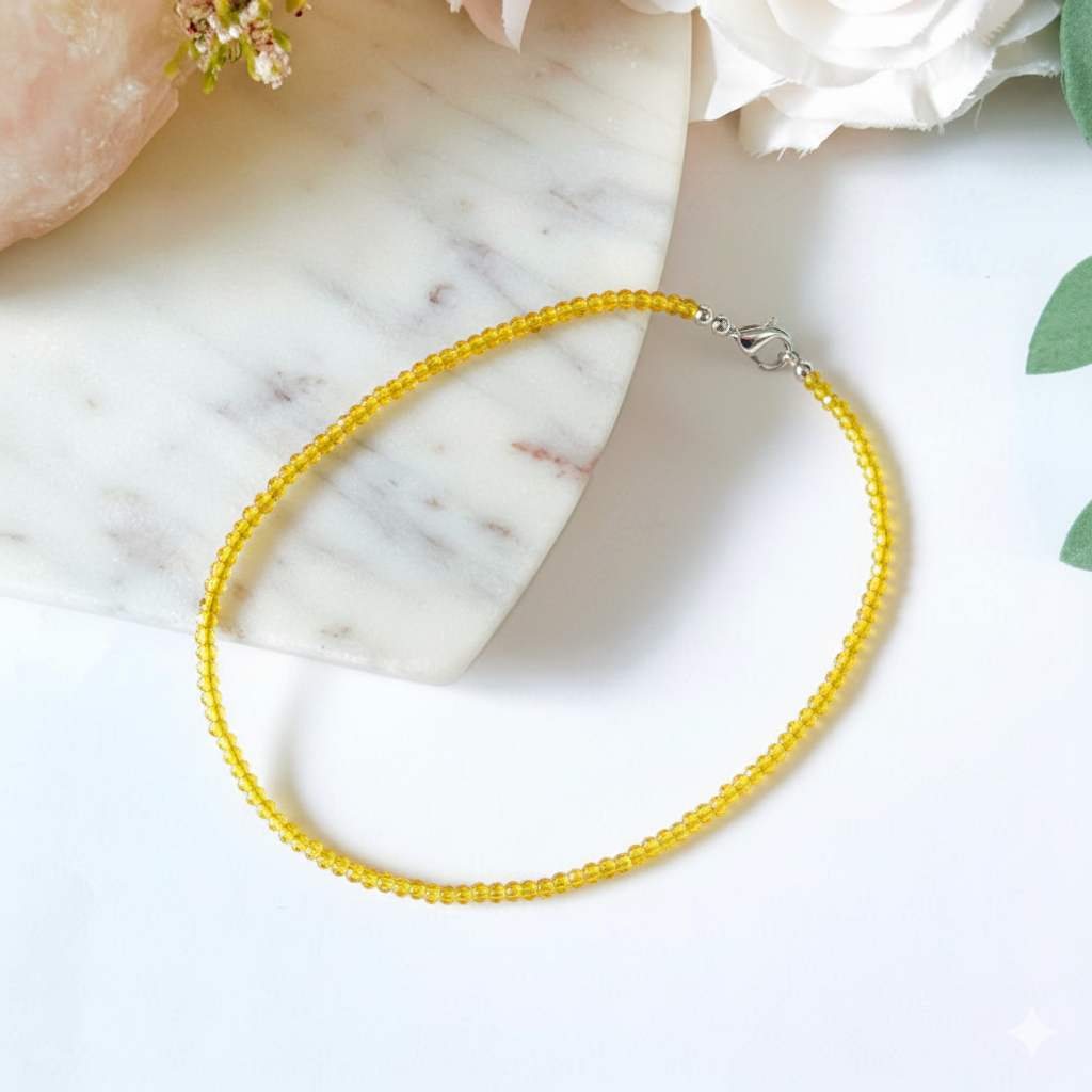 Citrine anklet