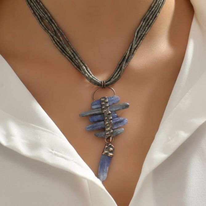Kyanite and Copper Necklace