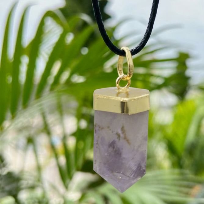 Amethyst Crystal Point Pendant