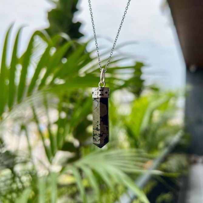  Pyrite Pencil Pendant