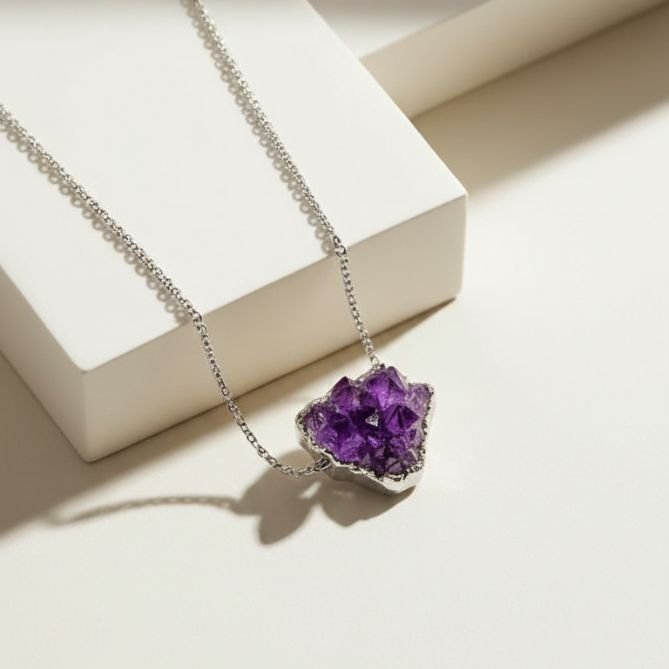 Raw Amethyst Pendant